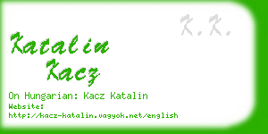 katalin kacz business card